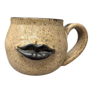 Rustic Lip Accent Stoneware Mug